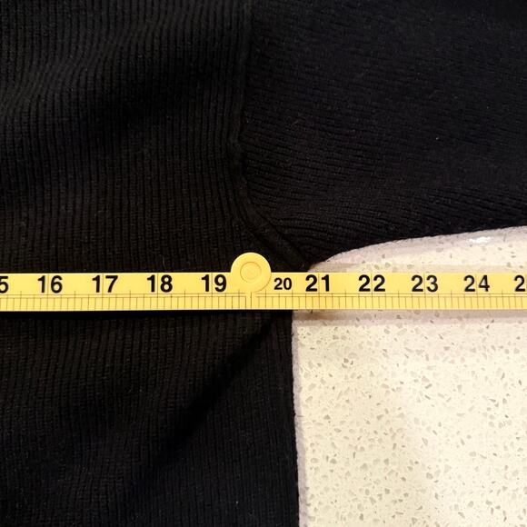 Free People Black Oversized Turtleneck Sweater XS Slouchy Pullover Fall Winter - Picture 6 of 6